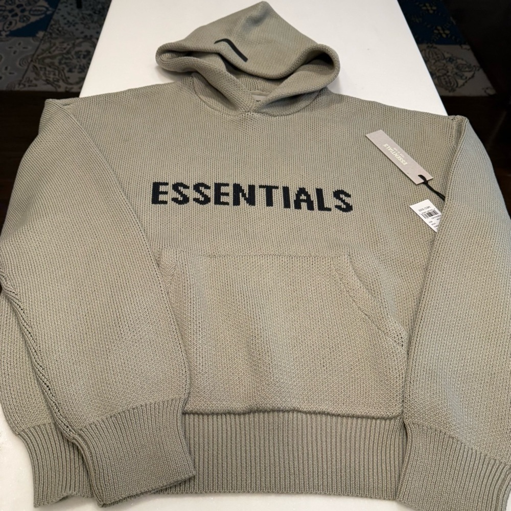 Essentials Fear Of God KNIT Hoodie Oversized Pistachio Unisex Sz M NWT
